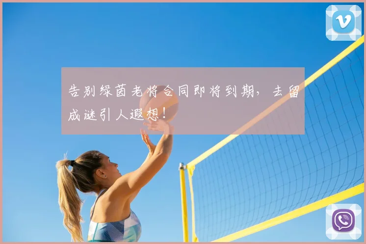 告别绿茵老将合同即将到期,去留成谜引人遐想!